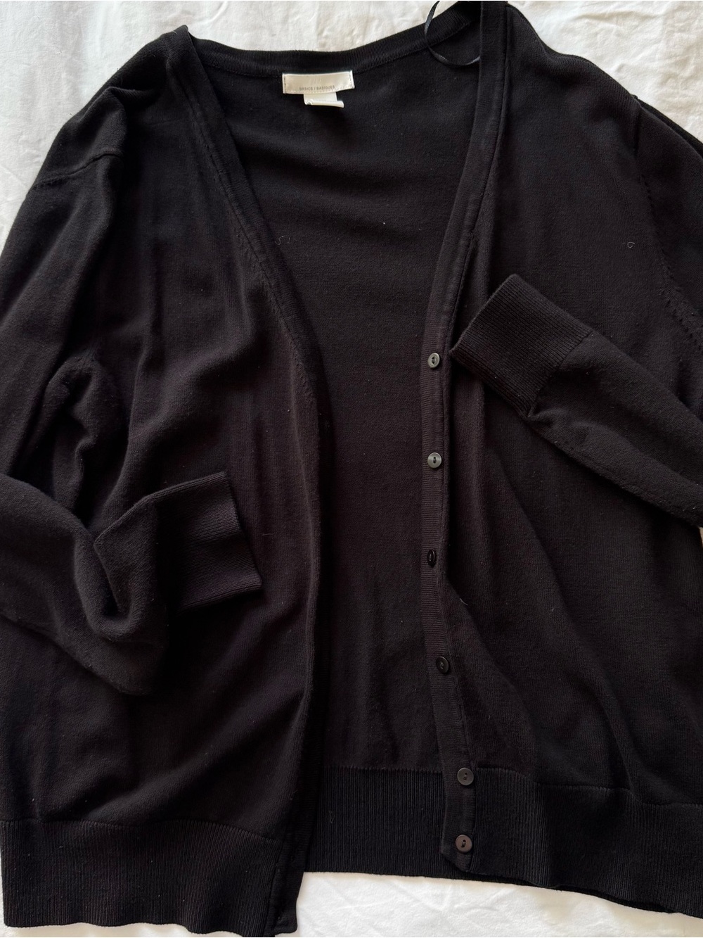H&M basics black cardigan